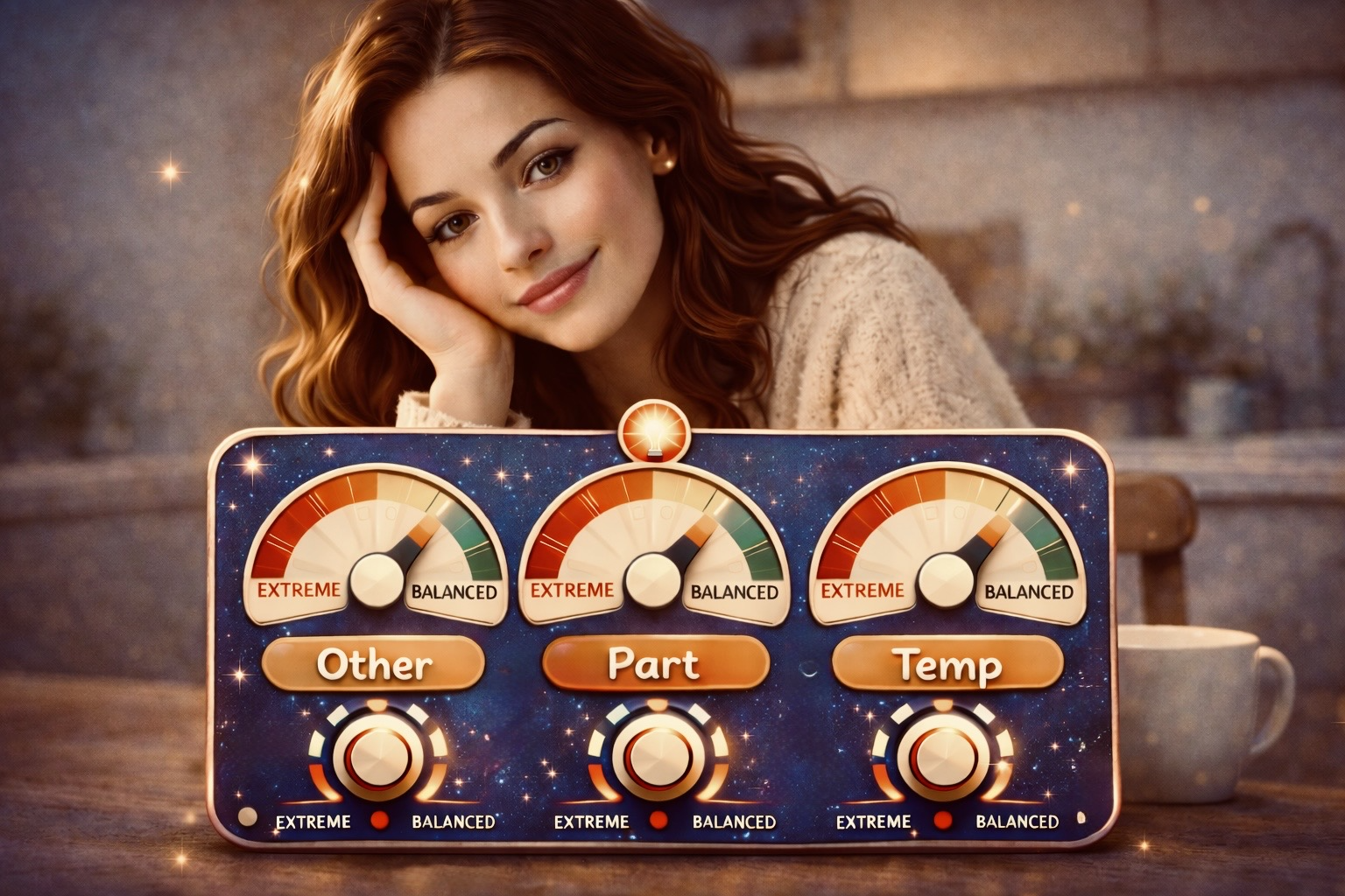 happy girl using OPT to brighten her day