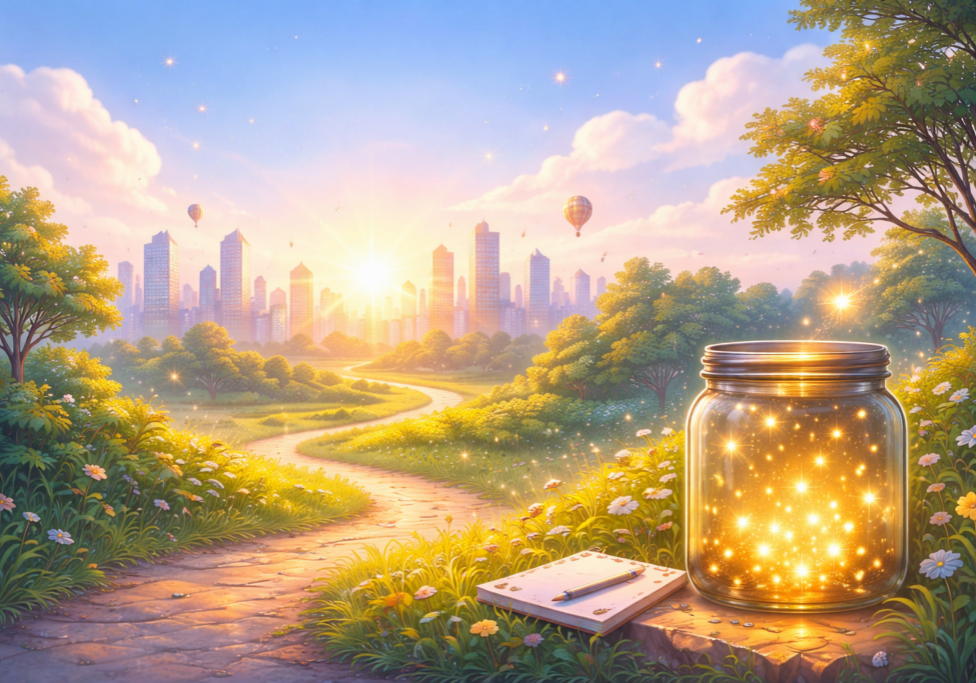 sparks creating a golden path to your best possible future